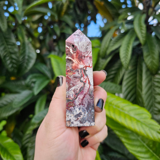 Mexican Crazy Lace Agate Tower Obelisk generator, Alter Crystal, Birthday Gift, Anniversary Gifts, Girlfriend, Gifts for Friend, Boho, Minimalist, Gemstone, Crystal, Crystal Healing, home decor, australia crystal, collectors crystal