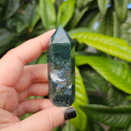 Moss Agate Tower, Alter Crystal, Birthday Gift, Anniversary Gifts, Girlfriend, Gifts for Friend, Boho, Minimalist, Gemstone, Crystal, Crystal Healing, home decor, australia crystal, collectors crystal
