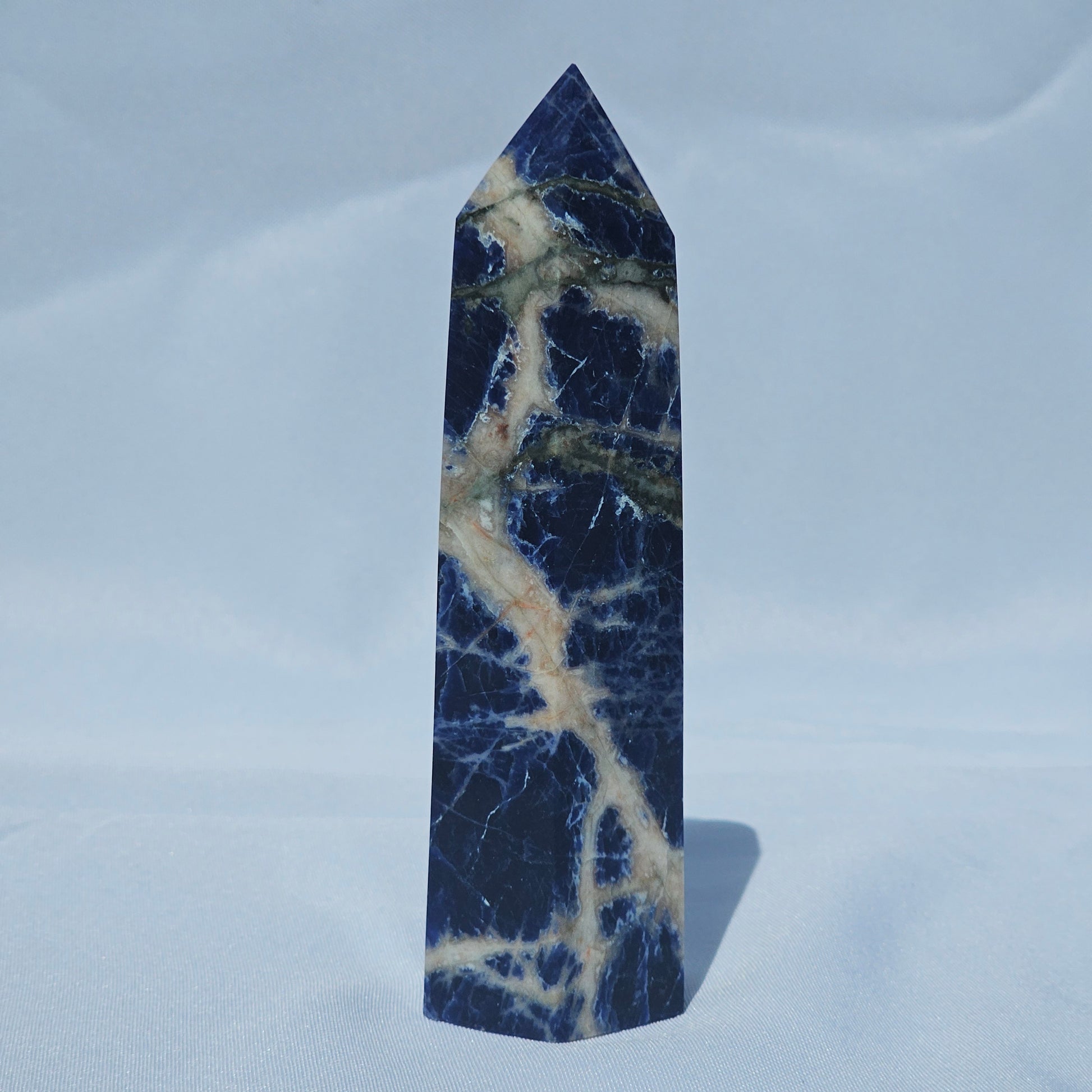 Large gemmy Sodalite tower - High Quality | Creativity Crystal