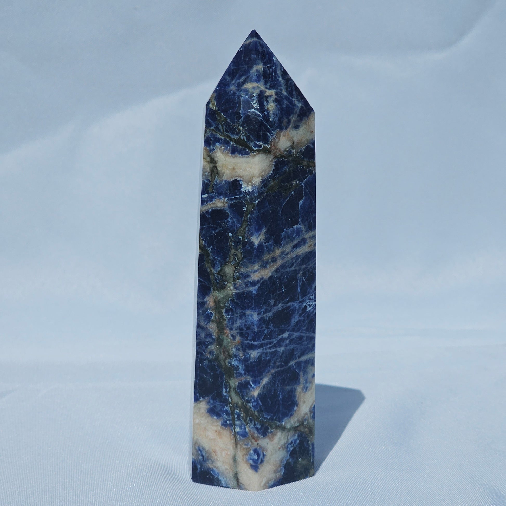 Large gemmy Sodalite tower - High Quality | Creativity Crystal