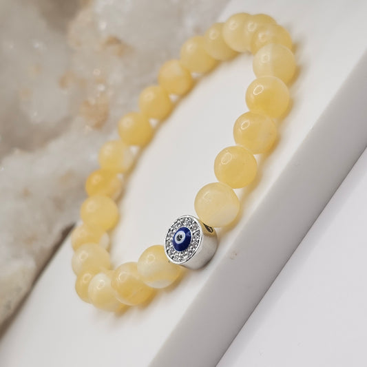 Nazar Bracelet - Calcite evil eye bracelet | Gemstone jewellery