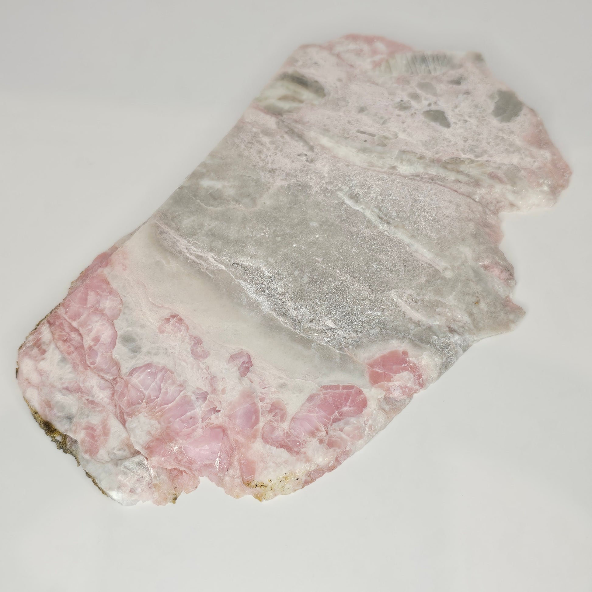 Pink Opal & Gray Aventurine Slab