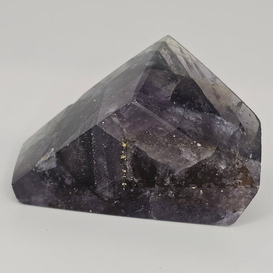 Stunning Fluorite freeform with Pyrite sprinkles from China.