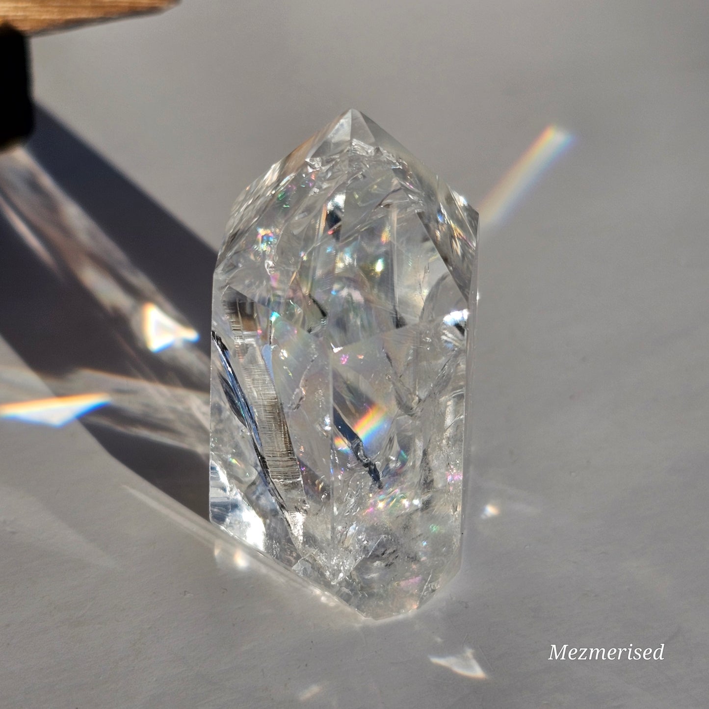 Rainbow Clear Quartz Tower | D