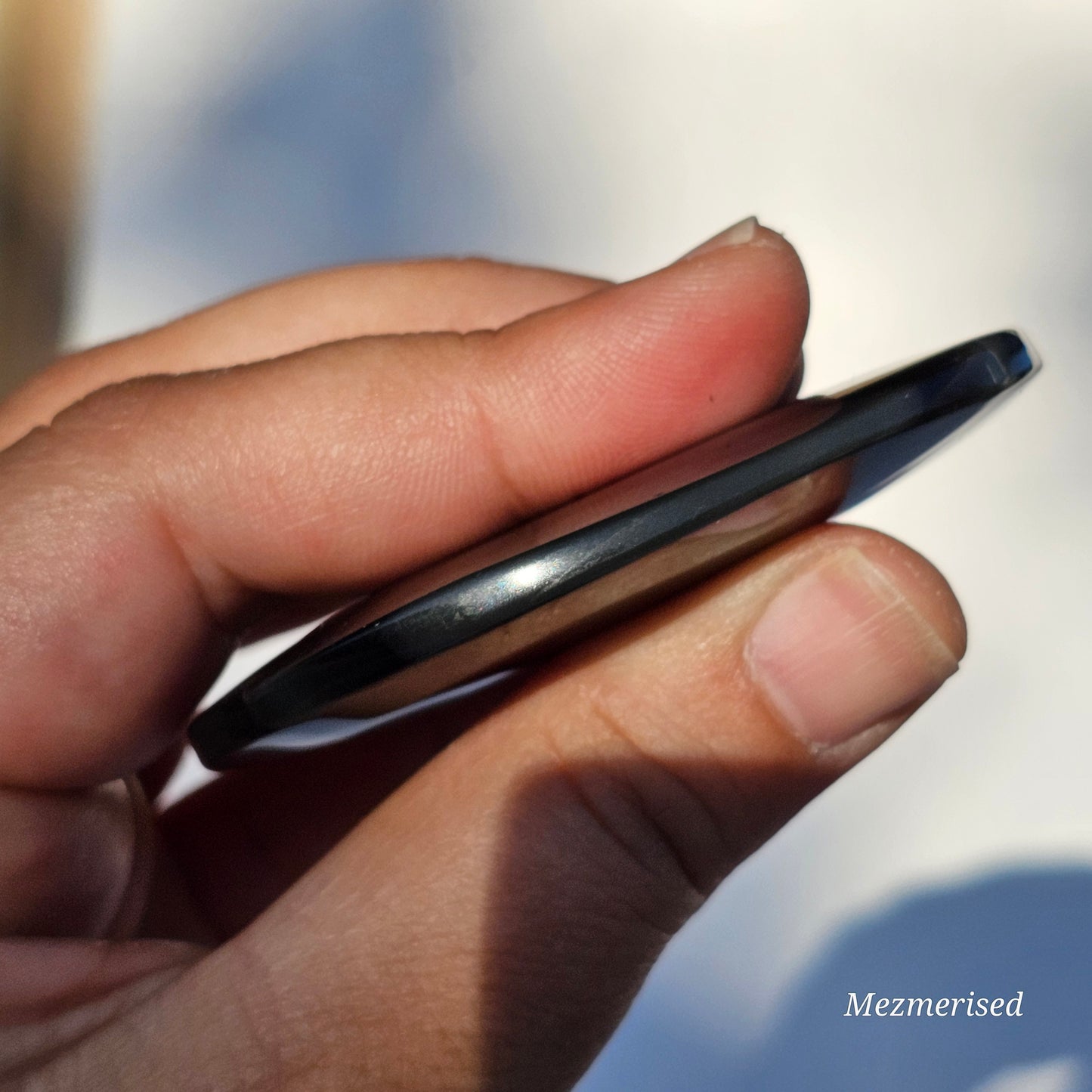 Midnight Lace Obsidian Palm Stone | D