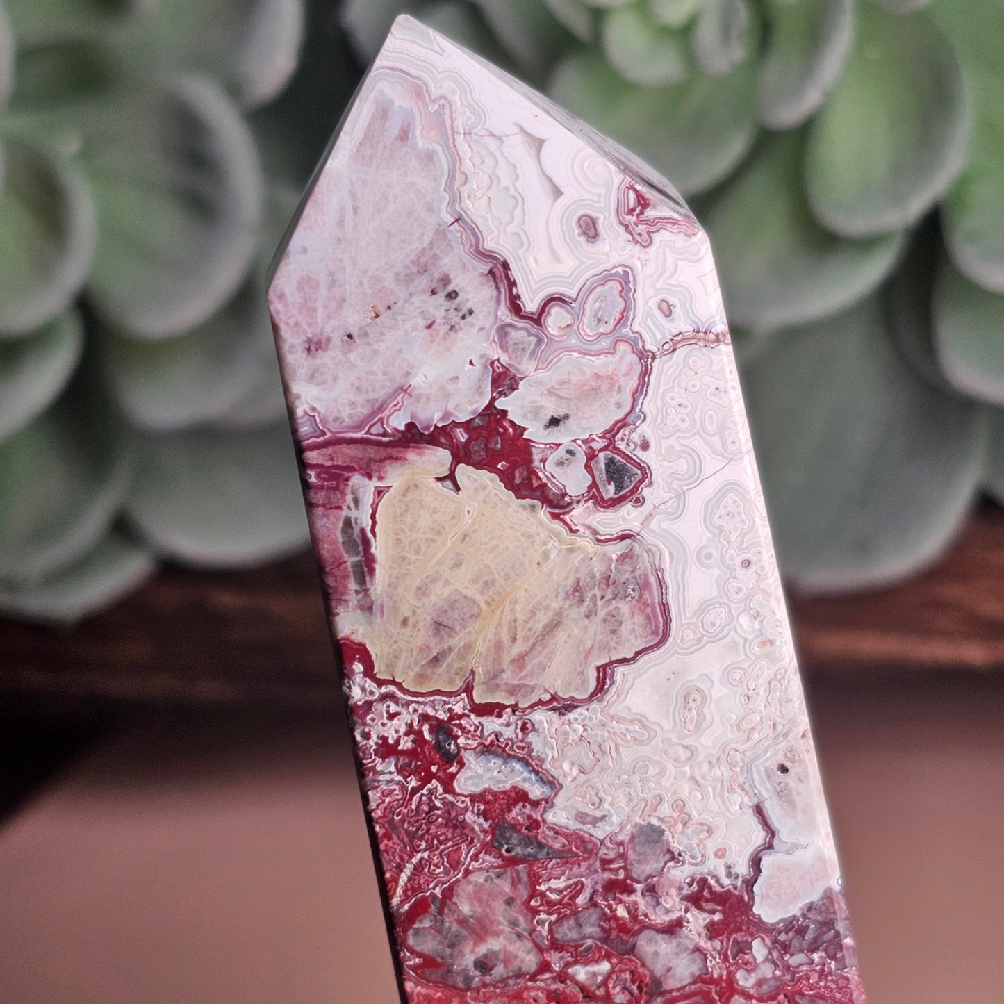 Mexican Crazy Lace Agate Obelisk (B)