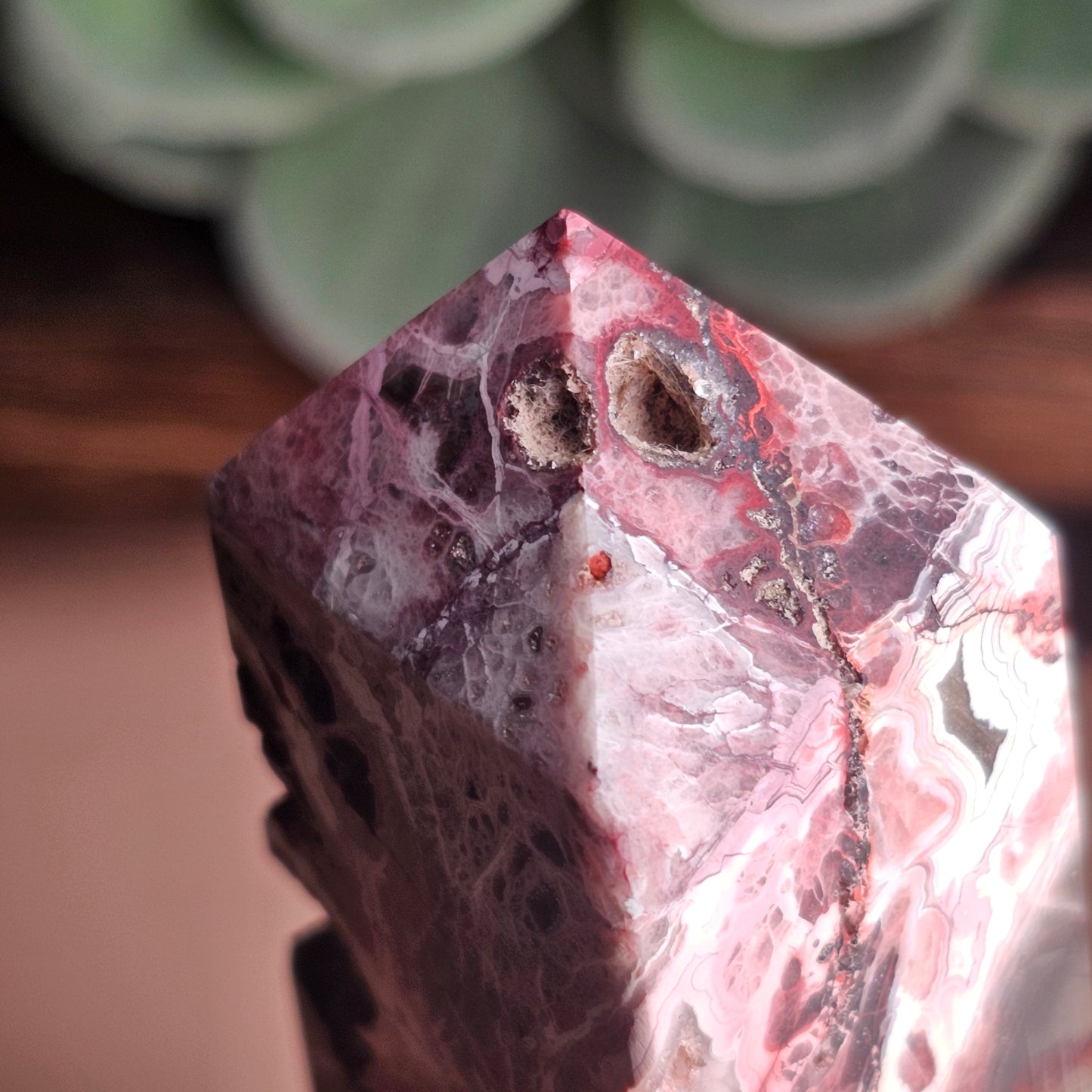 Mexican Crazy Lace Agate Obelisk (C)