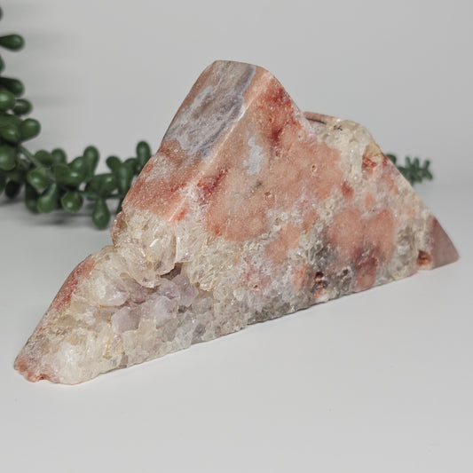 Pink Amethyst Mountain With Quartz