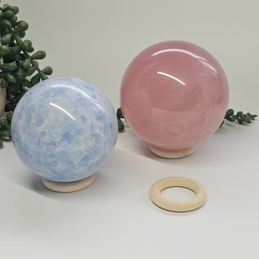 Large Donut Wood Sphere Stand