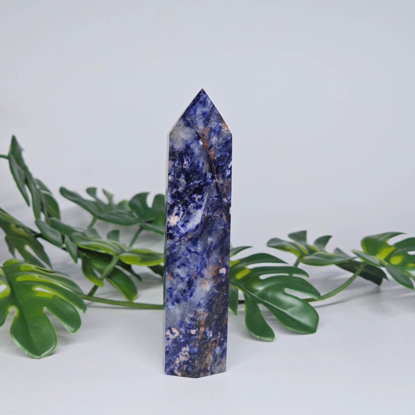 Sodalite Tower Crystal Point | Logic Truth & Communication Stone | B
