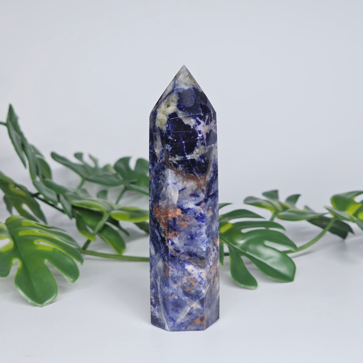 Sodalite Tower Crystal Point | Logic Truth & Communication Stone | D
