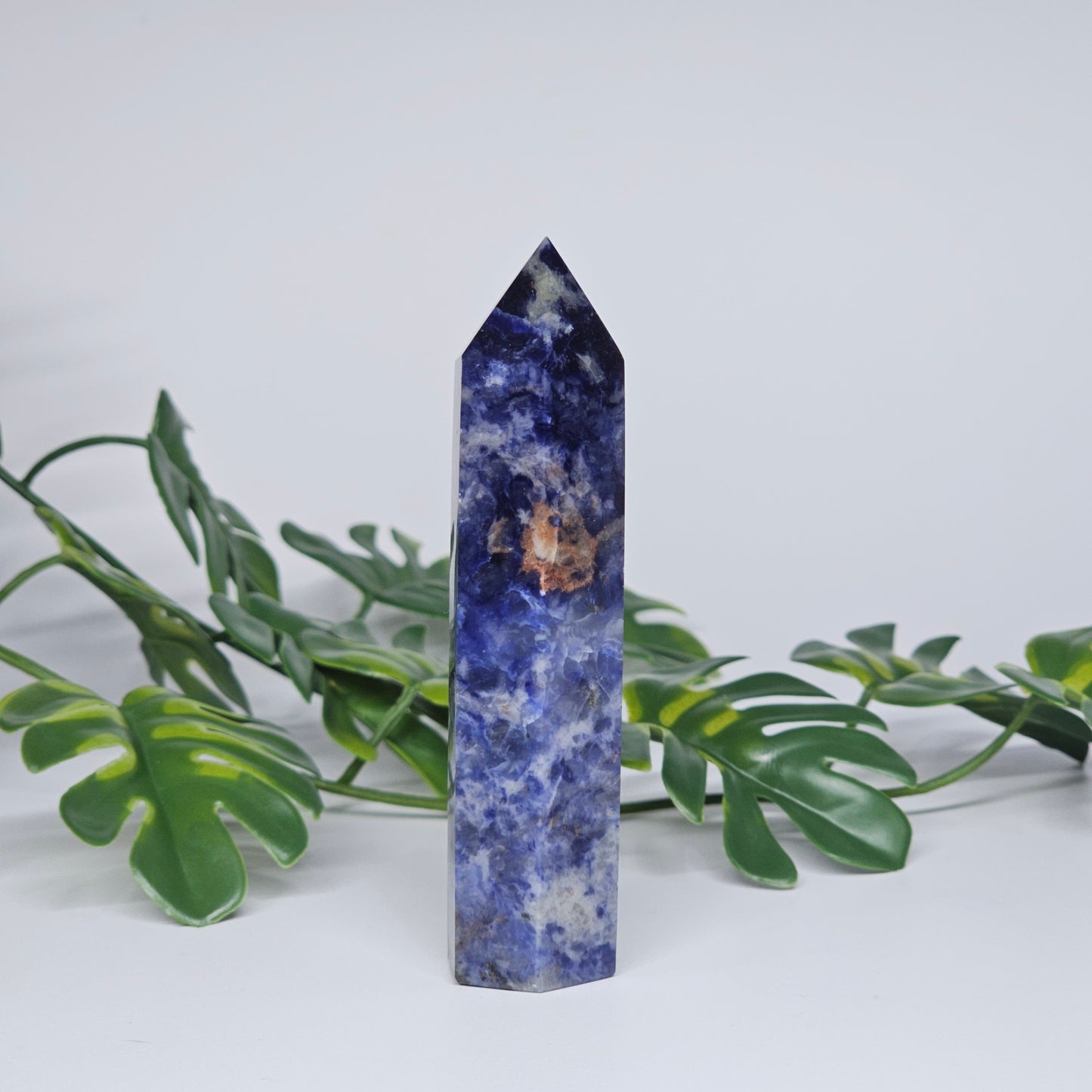 Sodalite Tower Crystal Point | Logic Truth & Communication Stone | E
