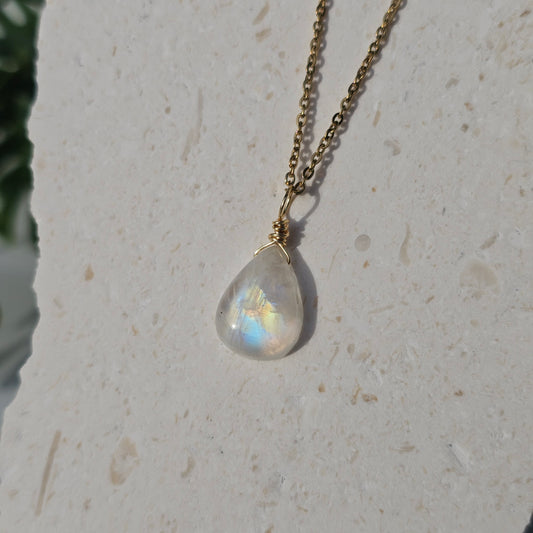 Rainbow Moonstone Necklace (#31)