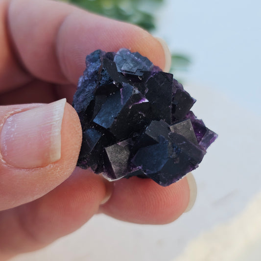 Raw Dark Purple Fluorite Cluster Specimen | Double Sided | Inner Mongolia