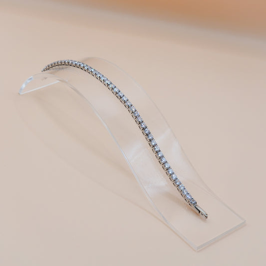Acrylic Wavy Necklace and Bracelet Display Stand Clear Jewellery Holder with Modern Flowing Design