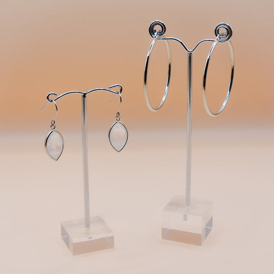 Perspex Acrylic Metal T-Bar Earring Display Stand | earring display pack | shop displays, carft market stall  jewellery display stands