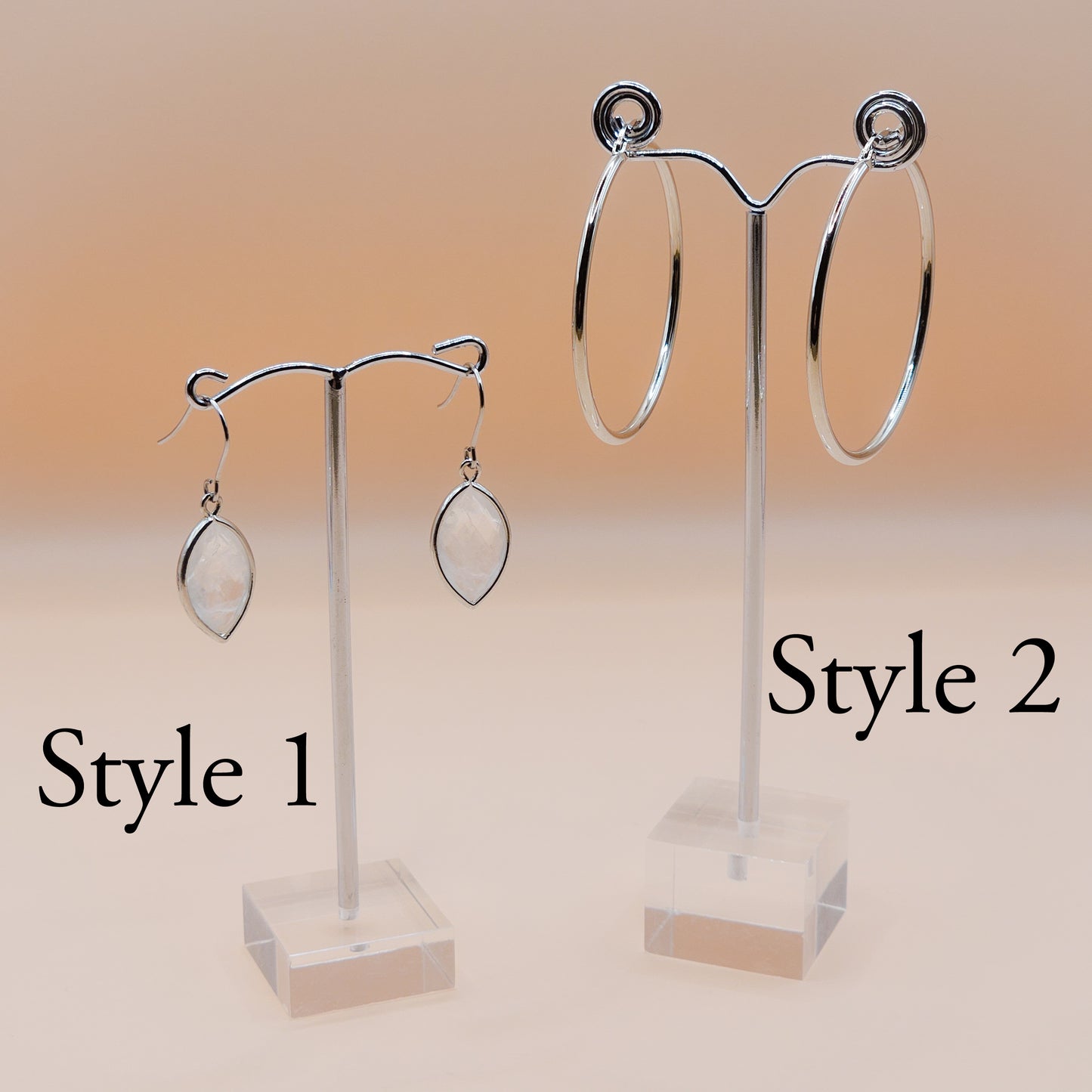 Perspex Acrylic Metal T-Bar Earring Display Stand | earring display pack | shop displays, craft market stall jewellery display stands