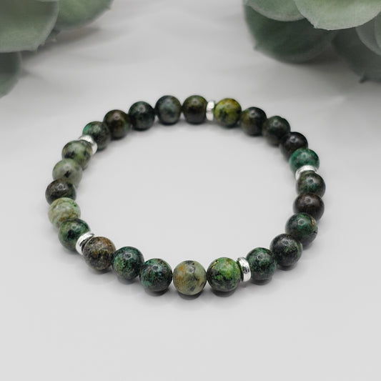 African Turquoise bead handmade bracelet | gemstone jewellery, crystal jewellery, mens bracelet, gift for men, bracelet gift australia melbourne