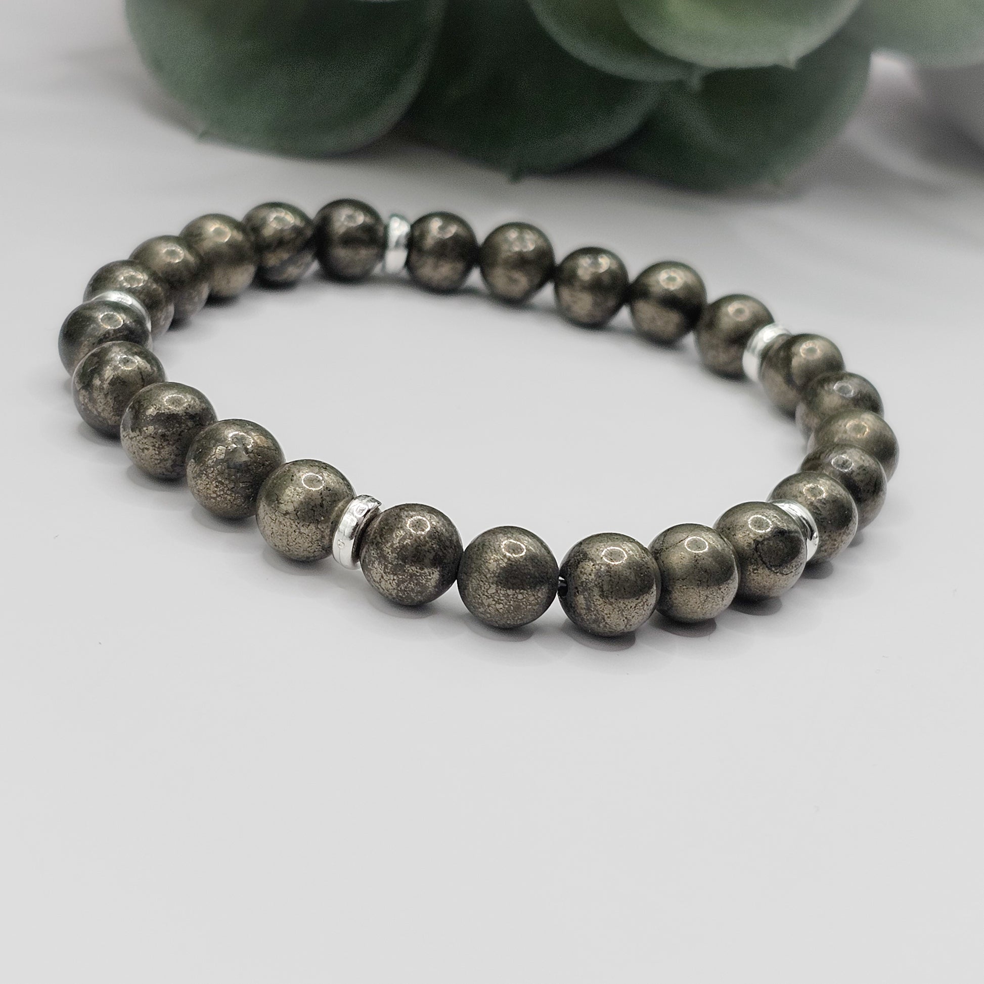Pyrite bead handmade bracelet | gemstone jewellery, crystal jewellery, mens bracelet, gift for men, bracelet gift australia melbourne