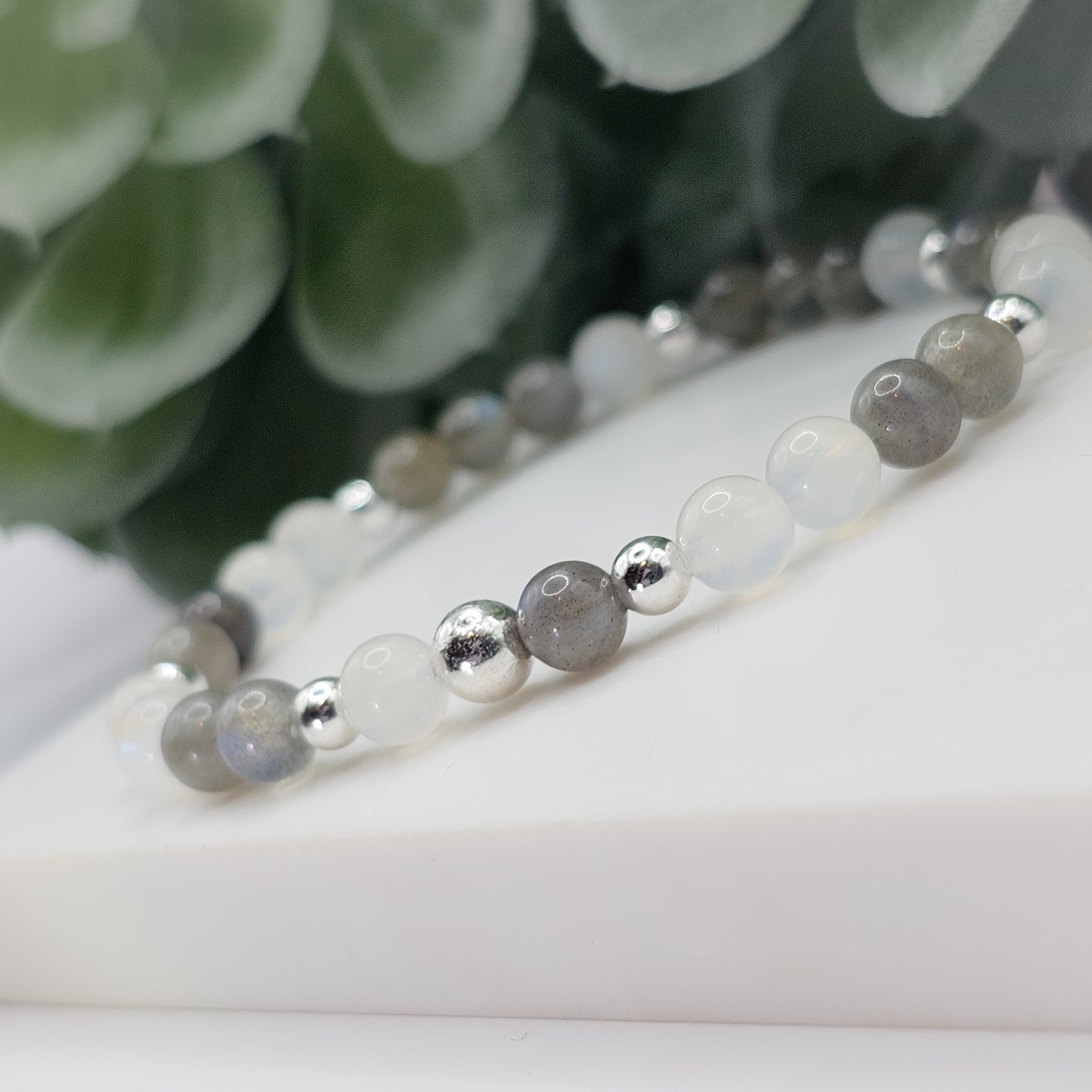 AA grade Labradorite and Rainbow Moonstone Stretch Bracelet | Handmade Gemstone Jewellery Australia | Handmade Gemstone Bracelet | Gift for Her, Gift for Women, Crystal Jewellery, Crystal Bracelet