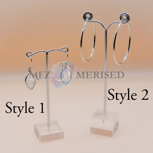 Acrylic Metal T-Bar Earring Display Stand | Jewellery Organiser
