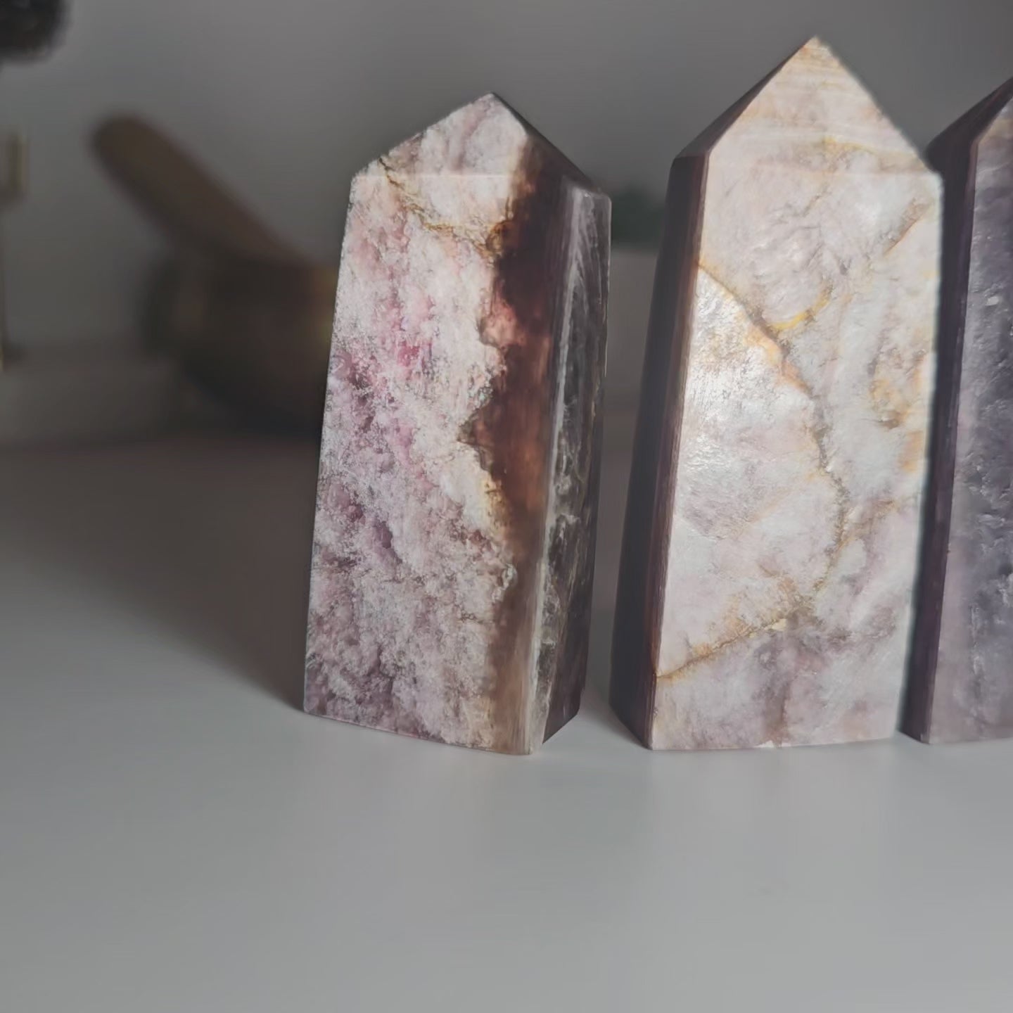 Gemmy high quality Mica Lepidolite towers