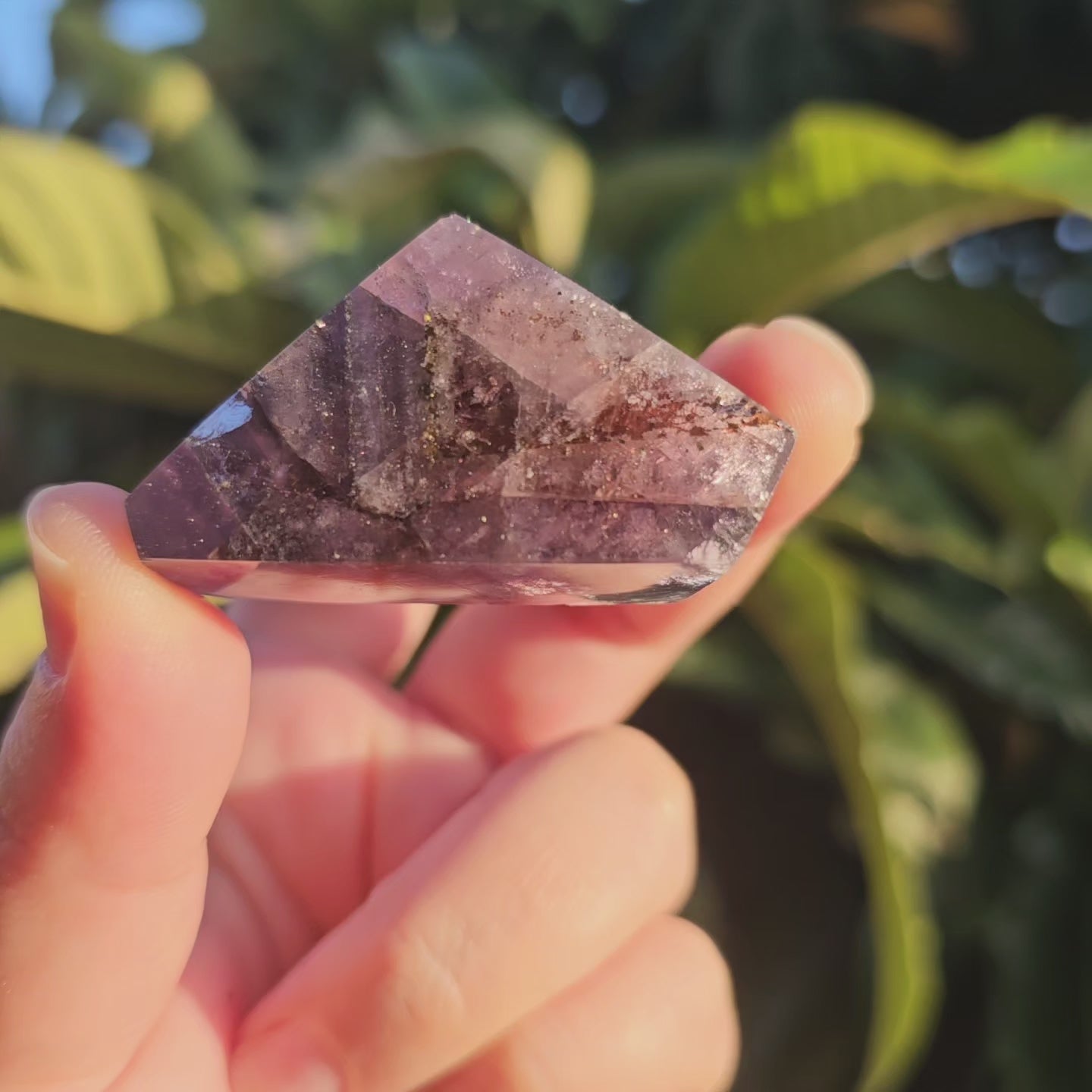 Stunning Fluorite freeform with Pyrite sprinkles from China.