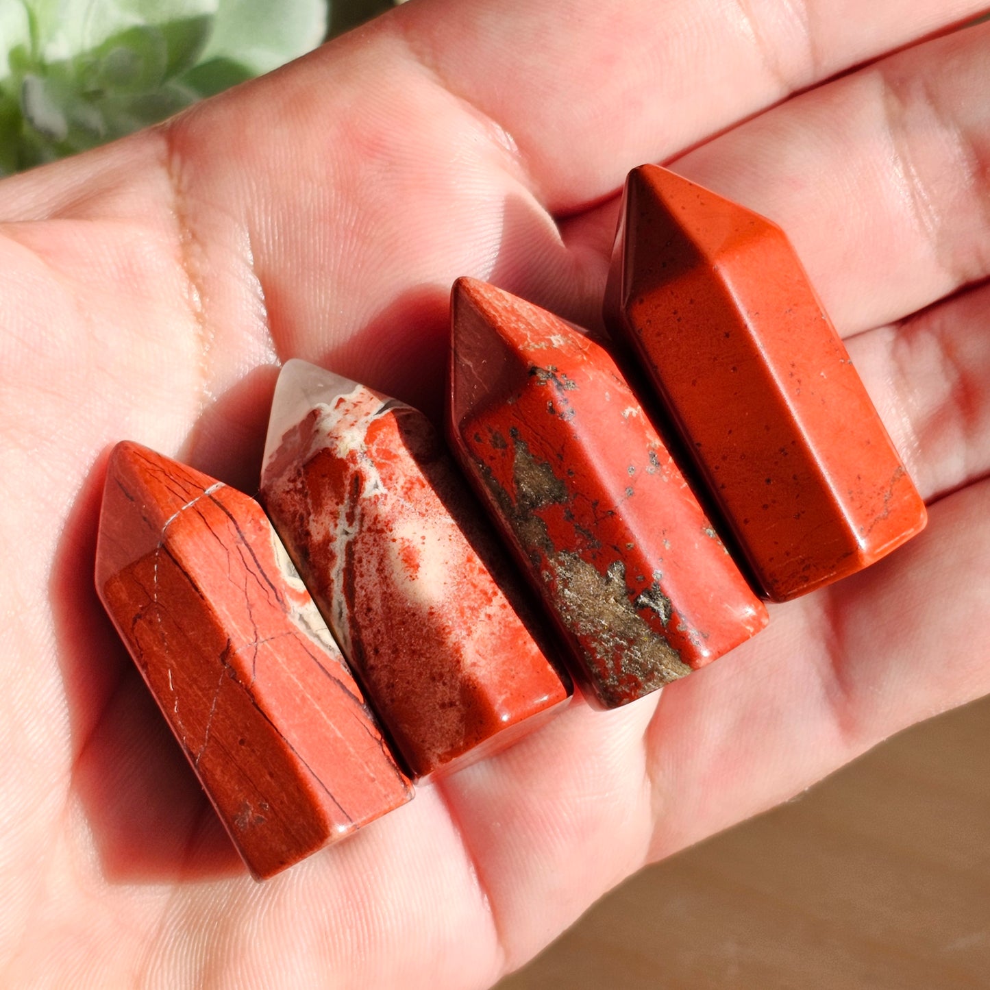 Mini Crystal Towers | Red Jasper