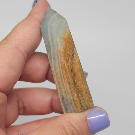 Blue Onyx (Blue Banded Calcite) Tower | C