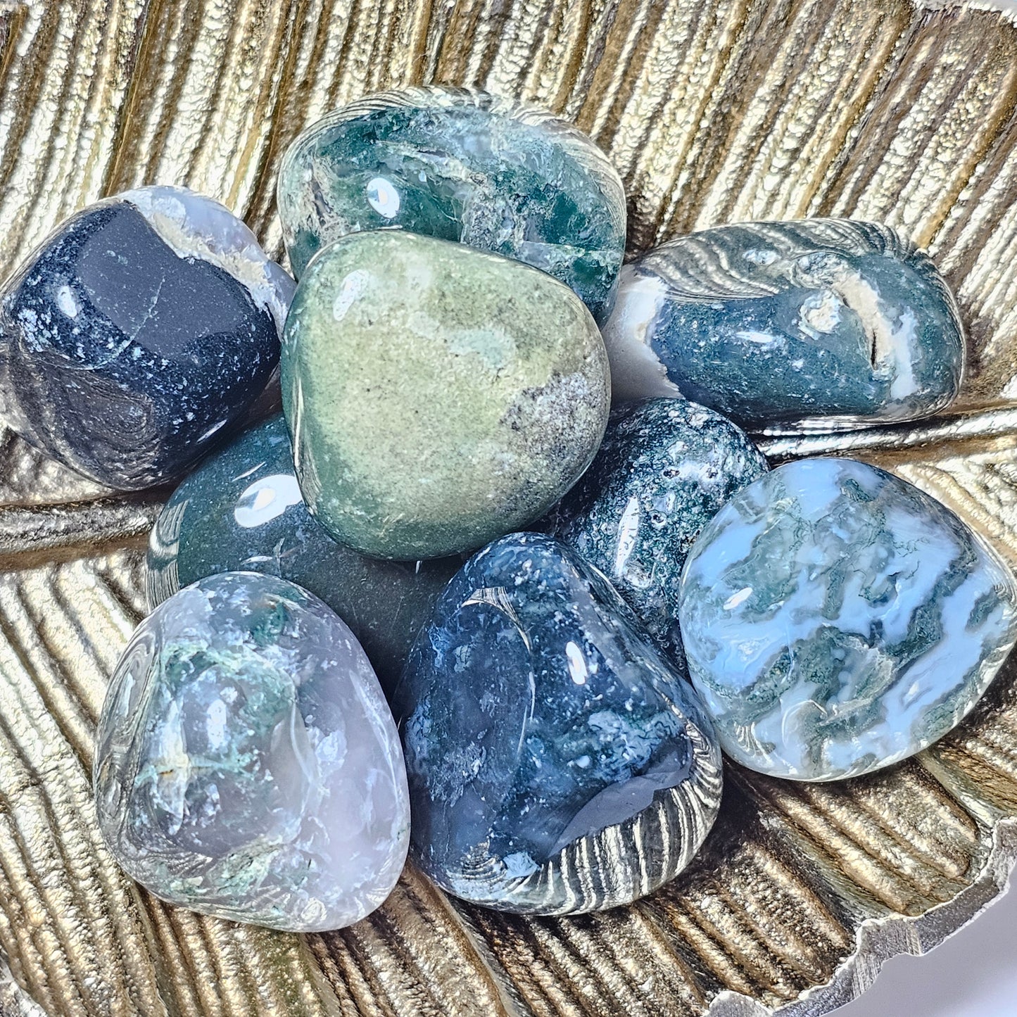 Moss Agate Tumble