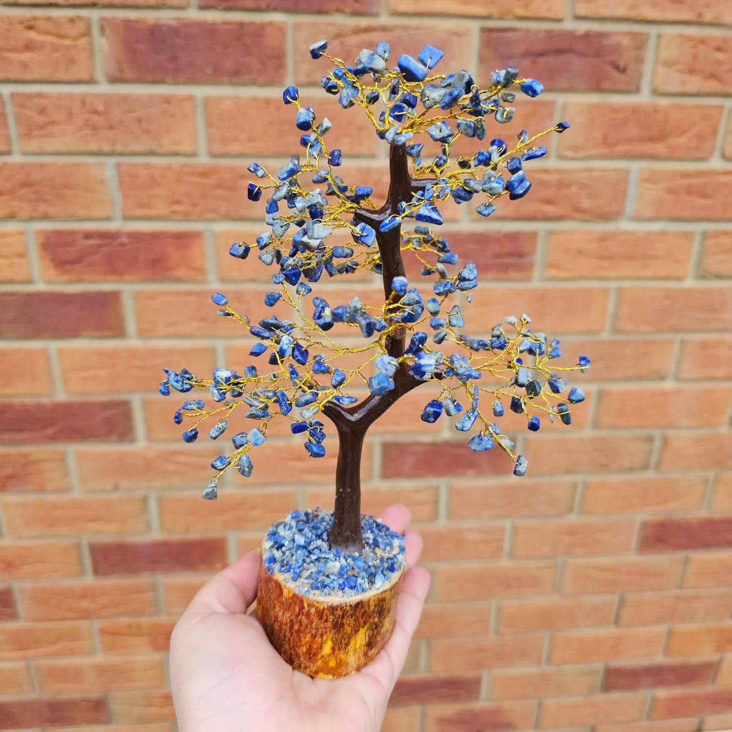 Lapis Lazuli Tree 26cm  | Natural Stone 300 chip beads | Birthday Gifts, Anniversary Gifts, Valentine's Day, Christmas, Easter, Eid, Mother's Day, Diwali, Hannukah, Women's, Girl's, Gifts for her, Gifts for Girlfriend, Gifts for Mom, Gifts for Mum, Gifts for Friend, Handmade Gifts, Handmade Jewelry, New Year's Eve, Graduation, Boho, Hippie, Minimalist, Gemstone, Crystal, Crystal Healing