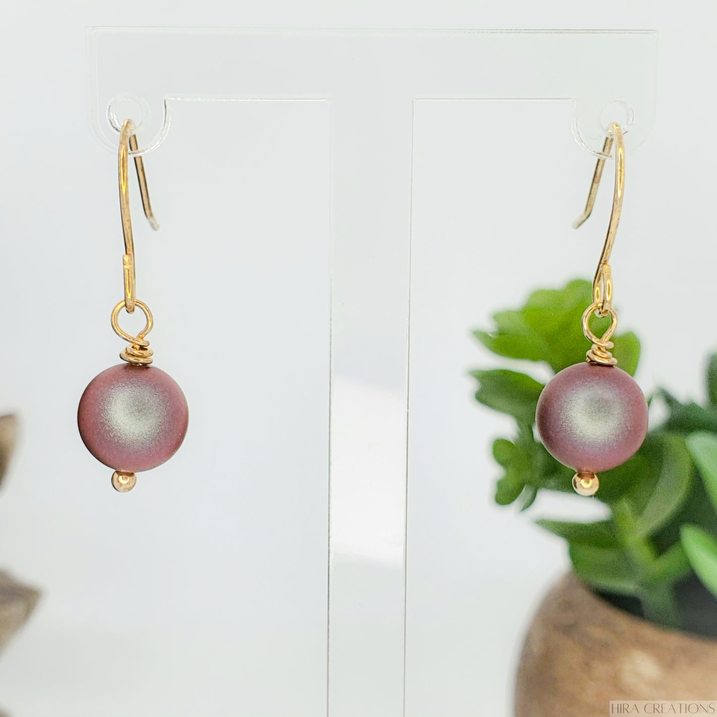Swarovski pearl earrings