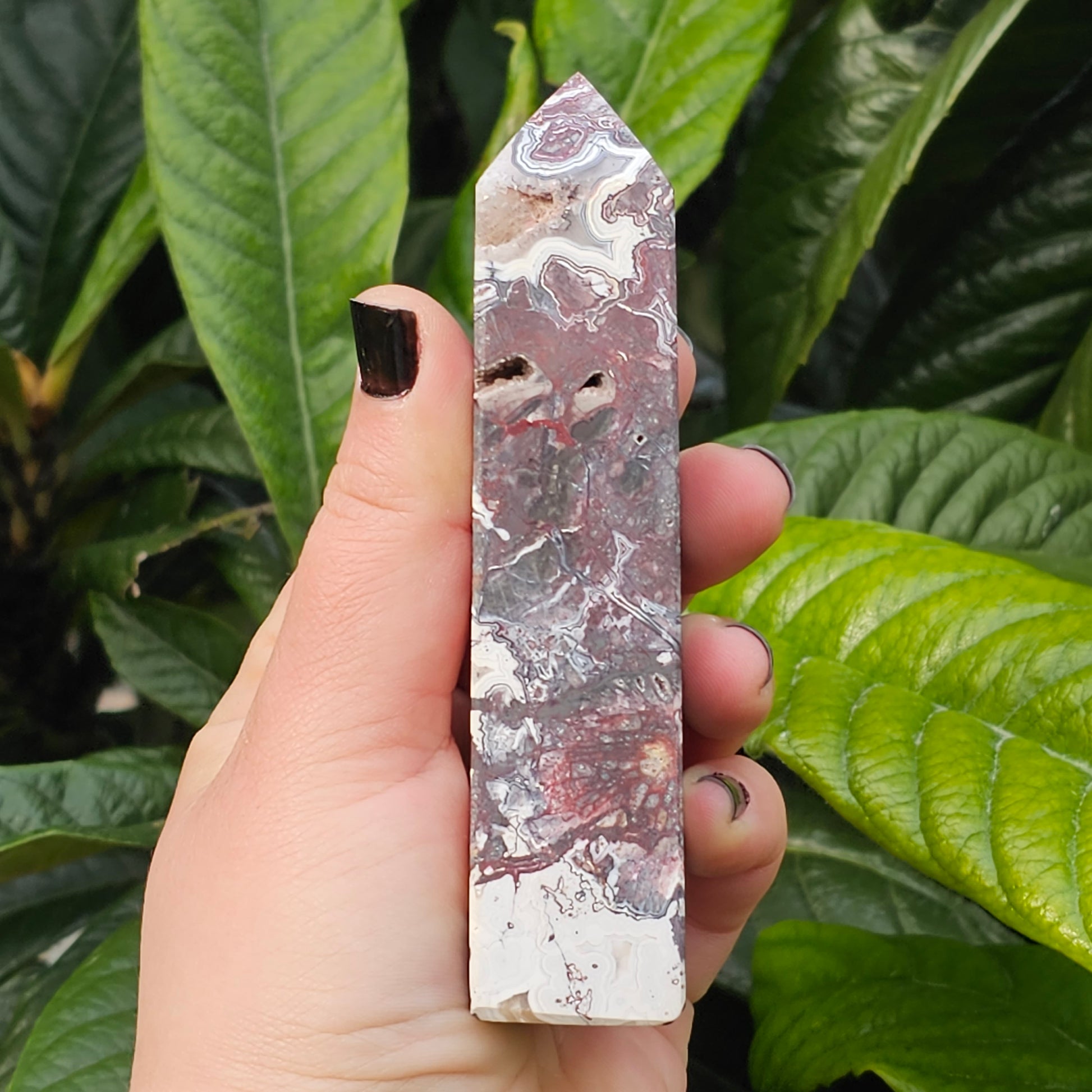 Mexican Crazy Lace Agate Tower Obelisk generator, Alter Crystal,  Birthday Gift, Anniversary Gifts, Girlfriend, Gifts for Friend, Boho, Minimalist, Gemstone, Crystal, Crystal Healing, home decor, australia crystal, collectors crystal