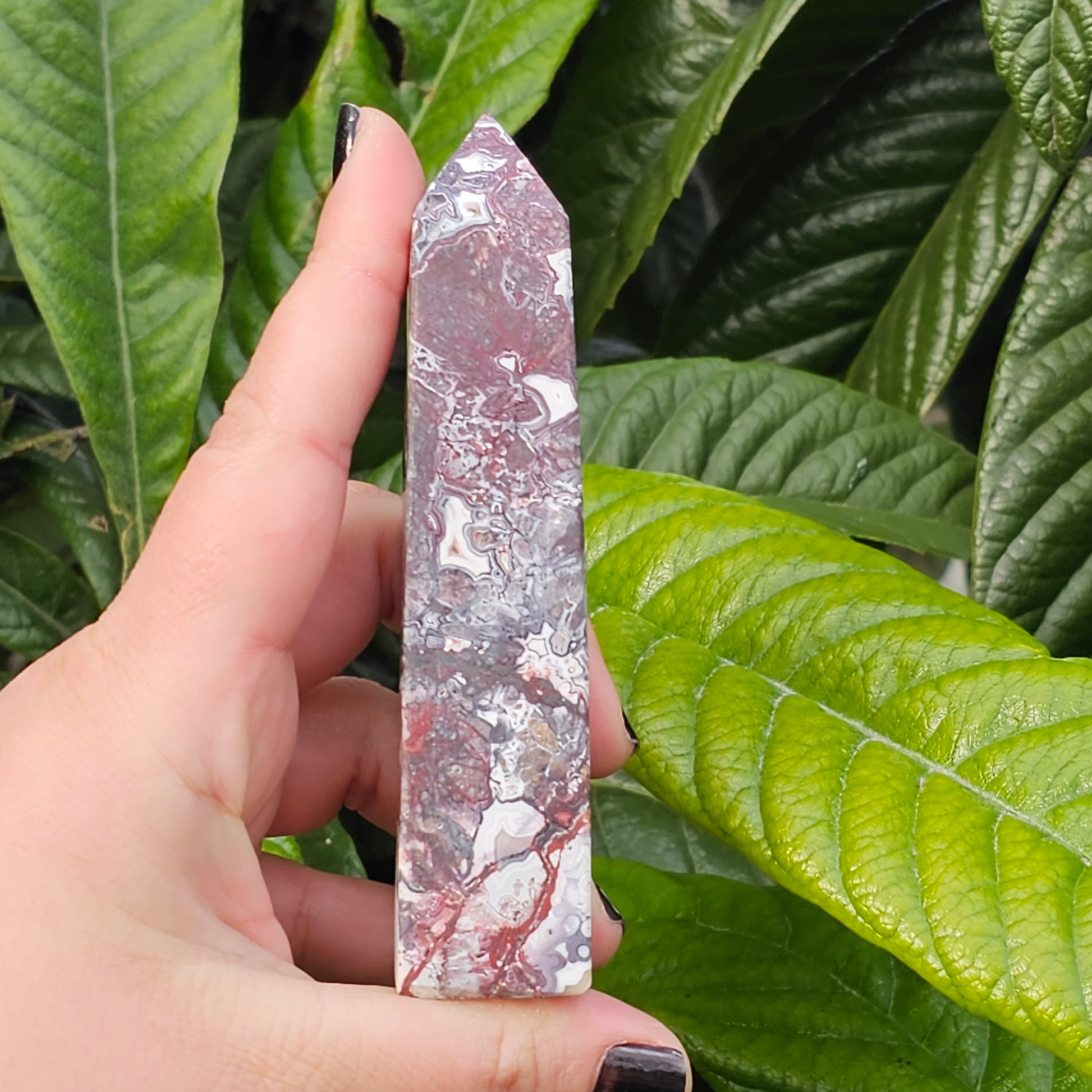 Mexican Crazy Lace Agate Tower Obelisk generator, Alter Crystal,  Birthday Gift, Anniversary Gifts, Girlfriend, Gifts for Friend, Boho, Minimalist, Gemstone, Crystal, Crystal Healing, home decor, australia crystal, collectors crystal