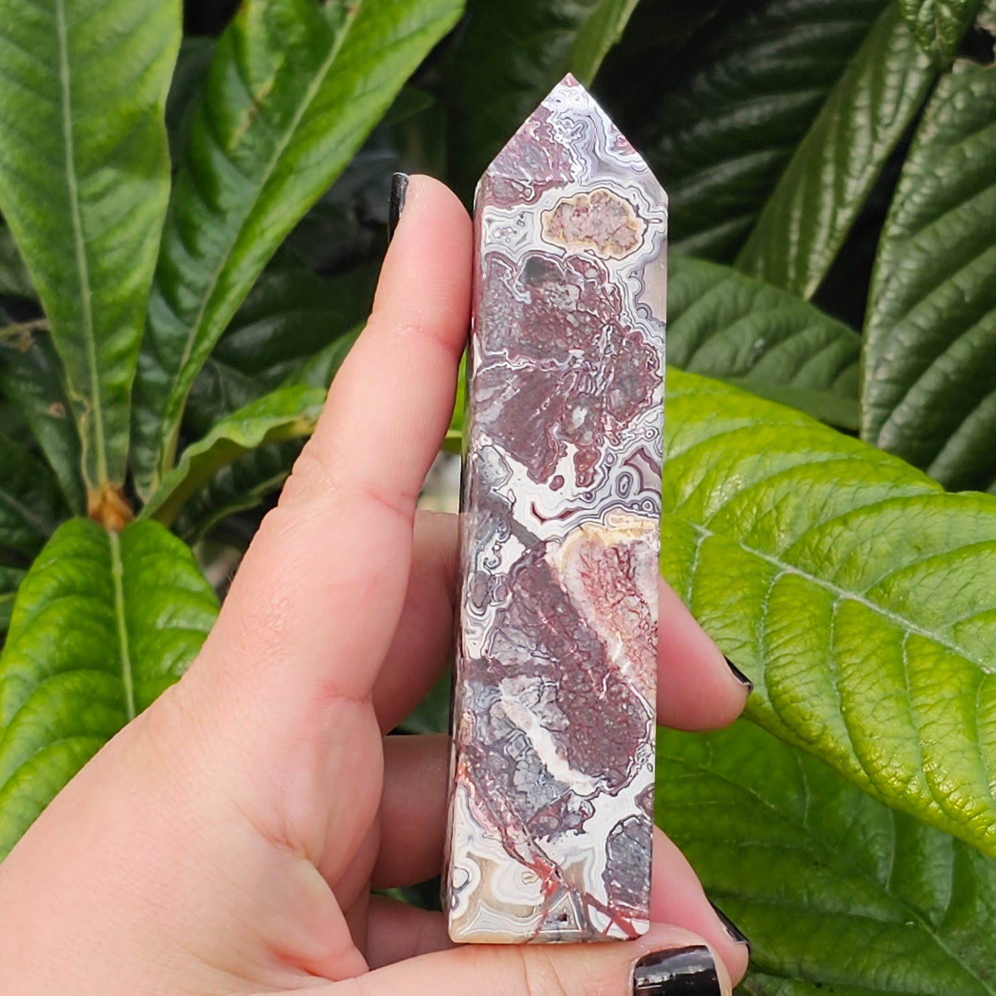 Mexican Crazy Lace Agate Tower Obelisk generator, Alter Crystal,  Birthday Gift, Anniversary Gifts, Girlfriend, Gifts for Friend, Boho, Minimalist, Gemstone, Crystal, Crystal Healing, home decor, australia crystal, collectors crystal