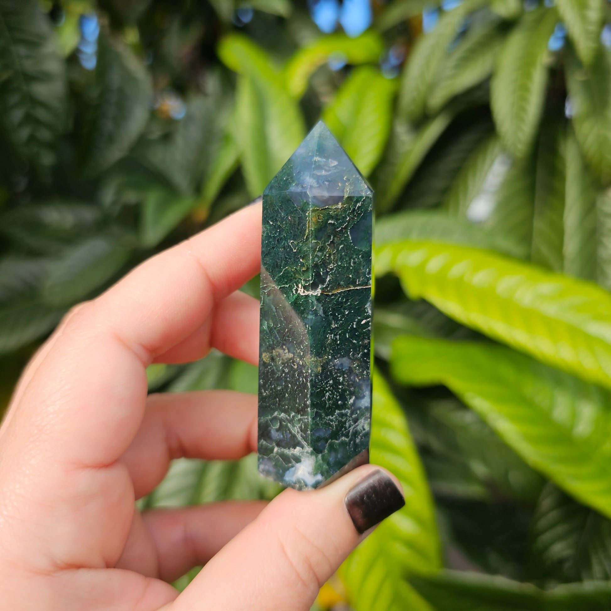 Moss Agate Tower, Alter Crystal, Birthday Gift, Anniversary Gifts, Girlfriend, Gifts for Friend, Boho, Minimalist, Gemstone, Crystal, Crystal Healing, home decor, australia crystal, collectors crystal