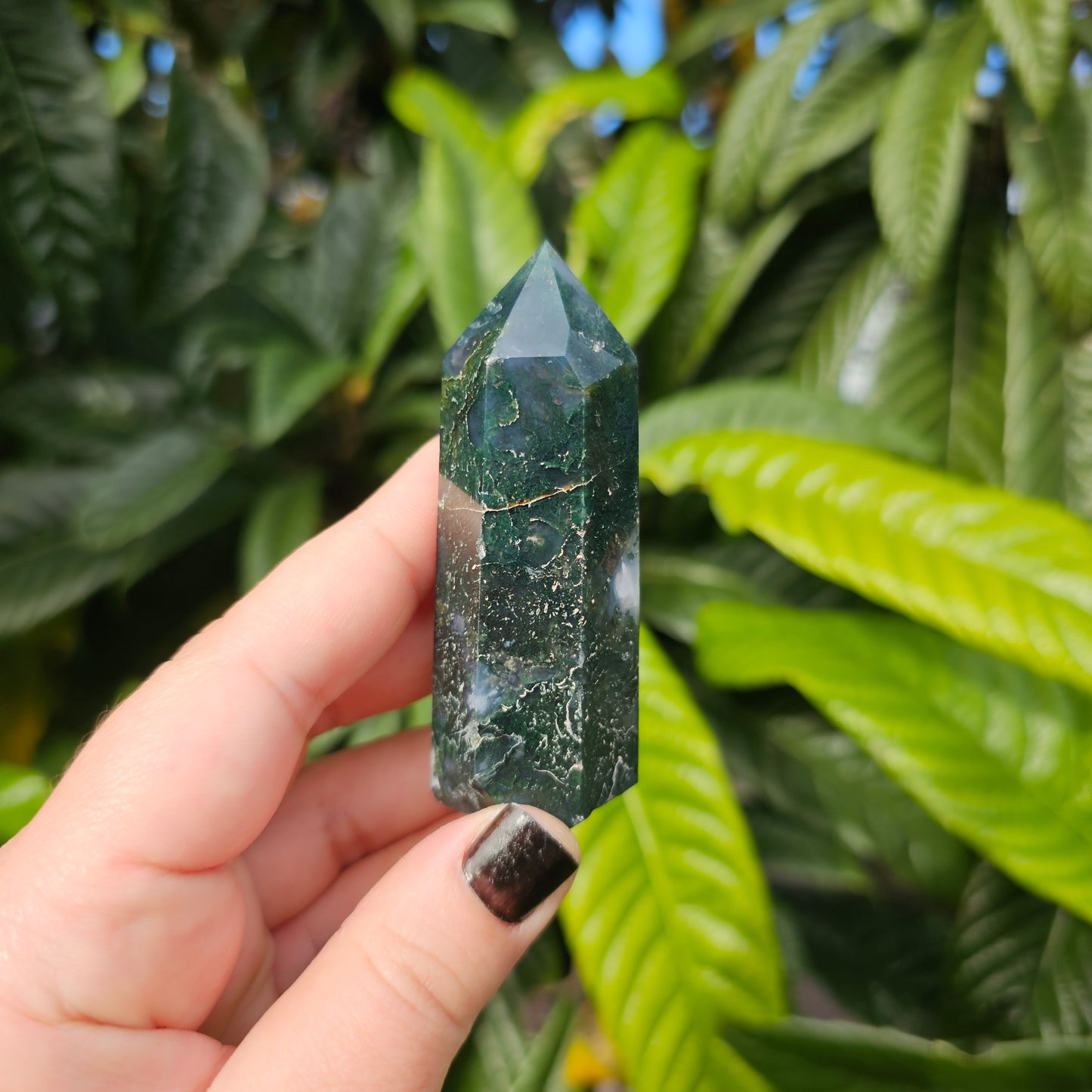 Moss Agate Tower, Alter Crystal, Birthday Gift, Anniversary Gifts, Girlfriend, Gifts for Friend, Boho, Minimalist, Gemstone, Crystal, Crystal Healing, home decor, australia crystal, collectors crystal