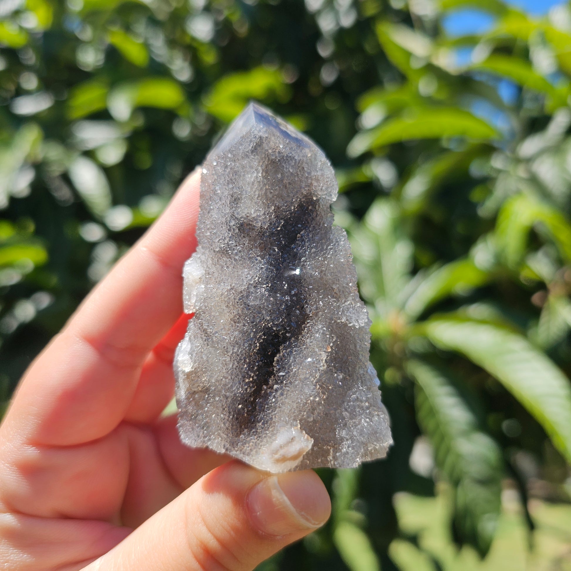 Half Polished Sparkling Druzy Sphalerite Tower