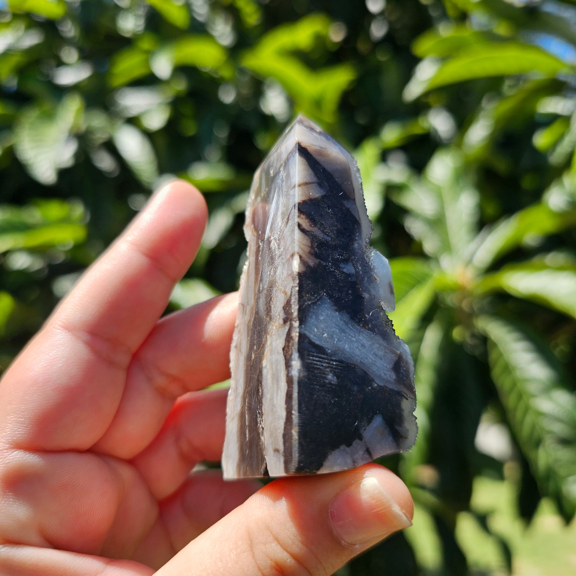 Half Polished Sparkling Druzy Sphalerite Tower