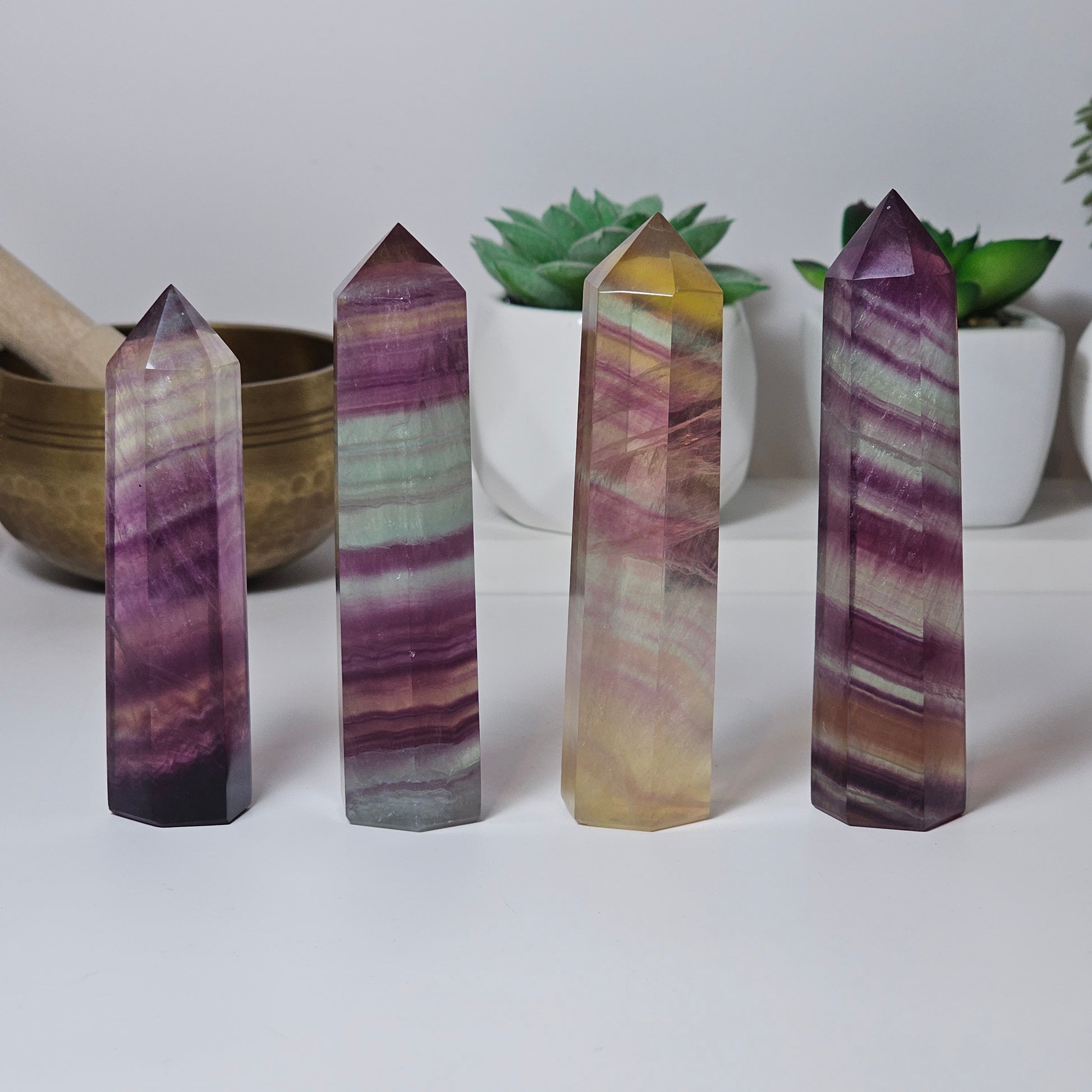 Gorgeous Candy Fluorite towers.