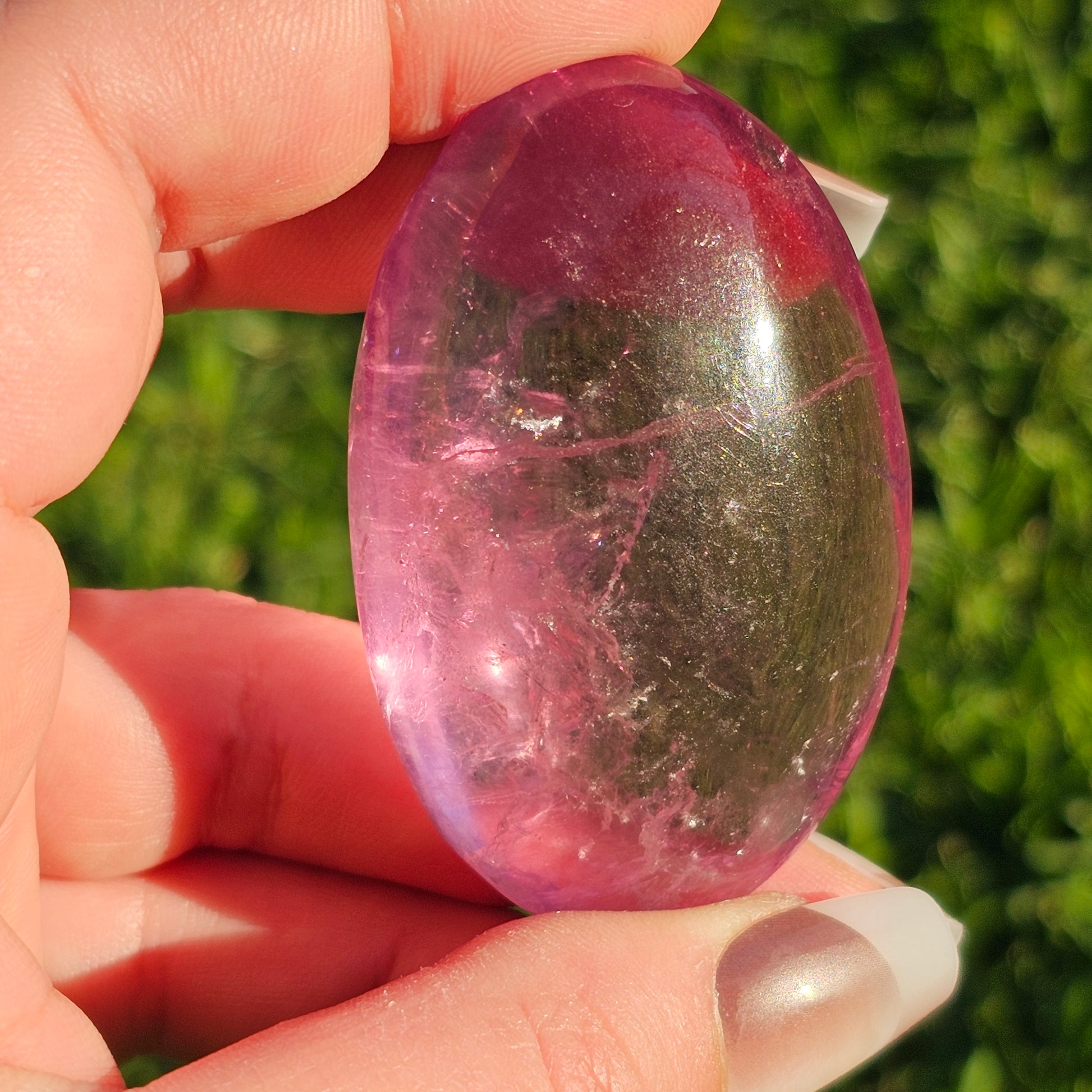 Purple Fluorite Palm Stone (C)