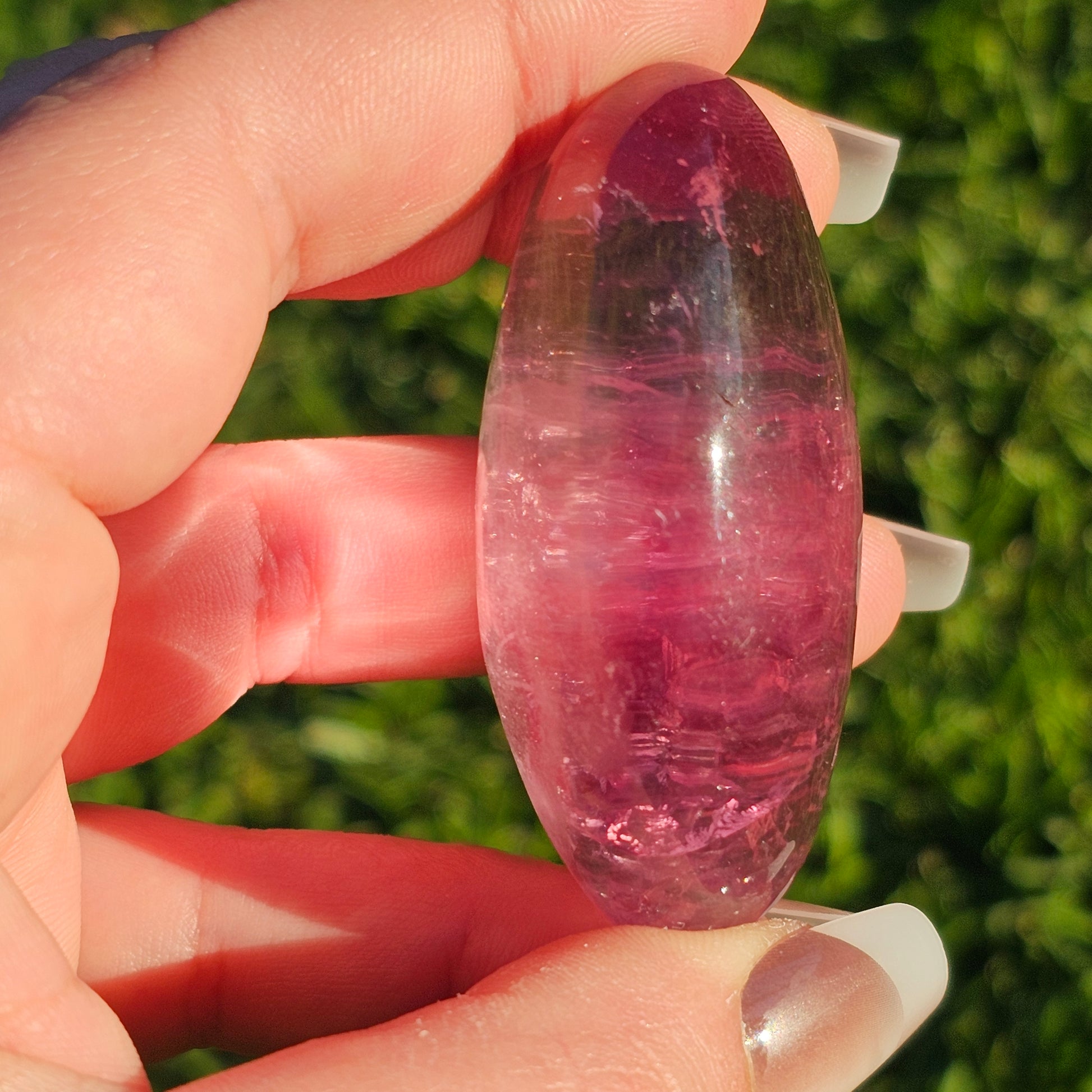 Purple Fluorite Palm Stone (C)