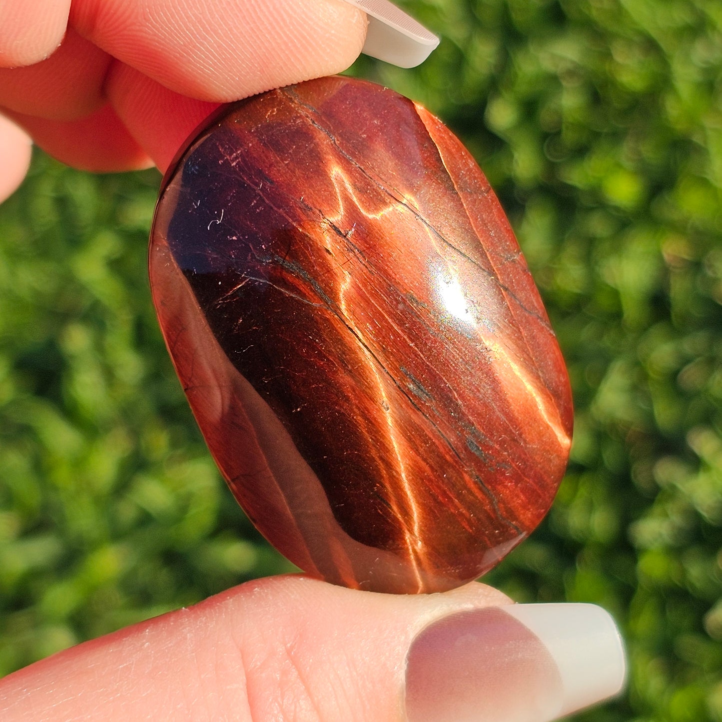 Red Tiger's Eye Palm Stone