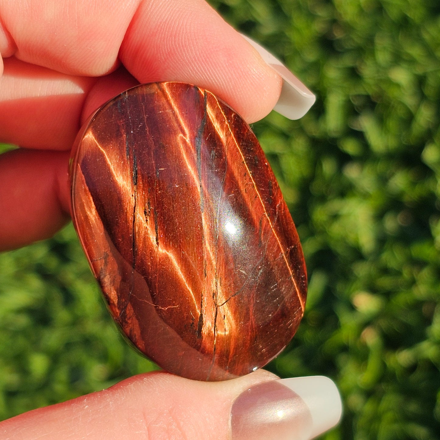 Red Tiger's Eye Palm Stone