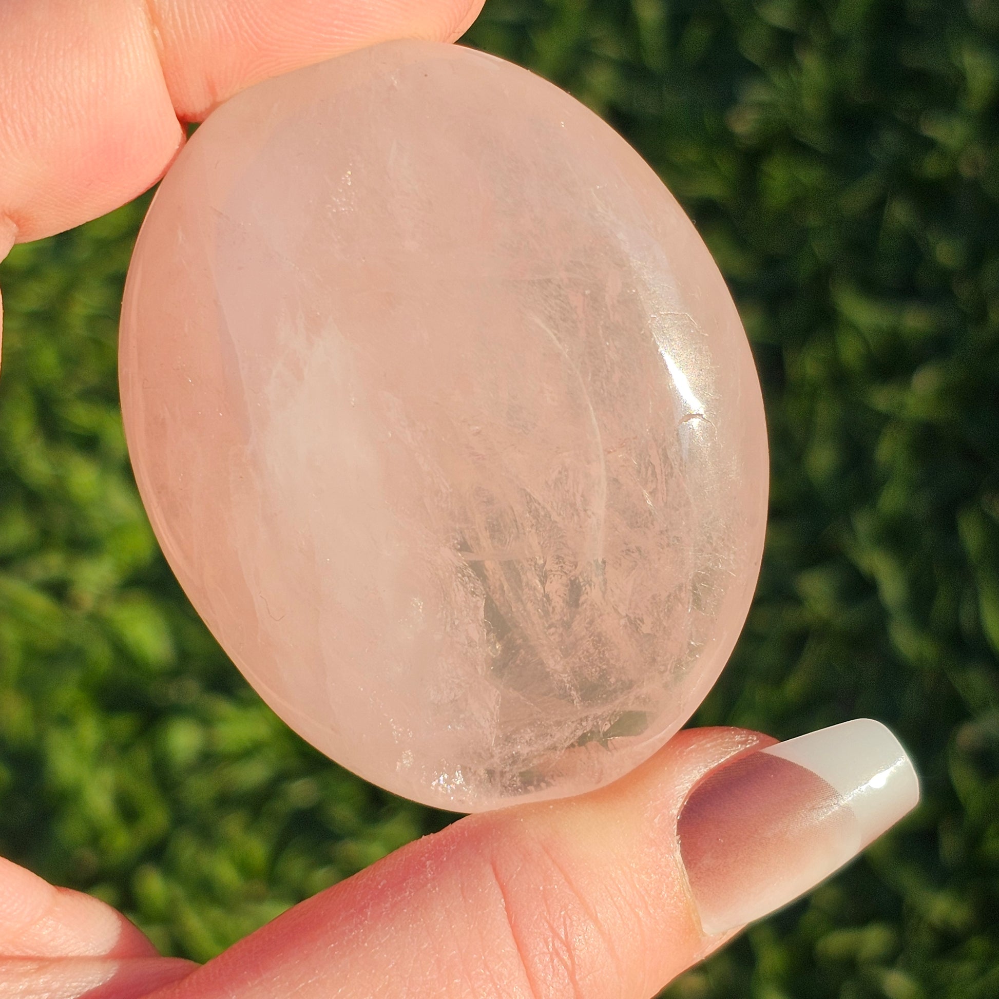 Rose Quartz Palm Stone (E)