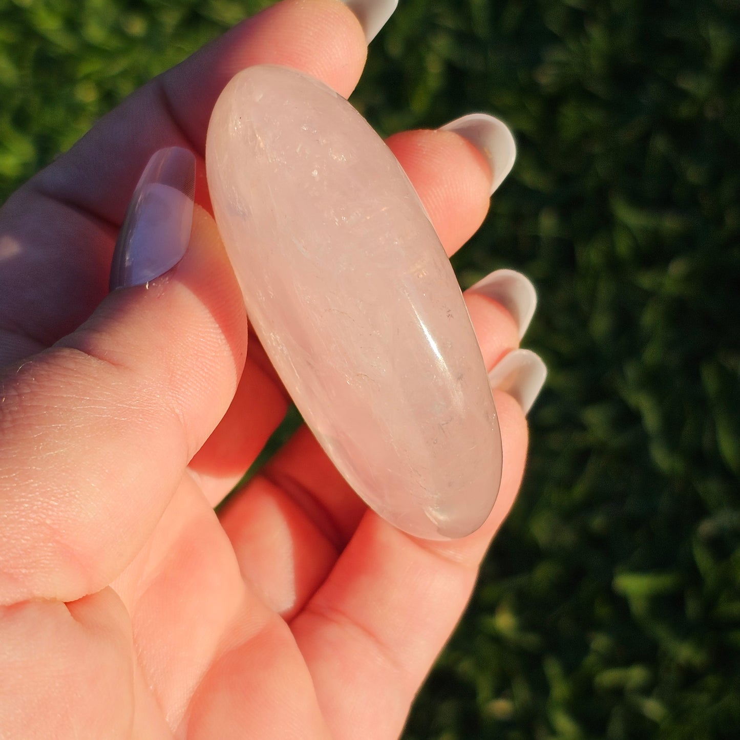 Rose Quartz Palm Stone (E)