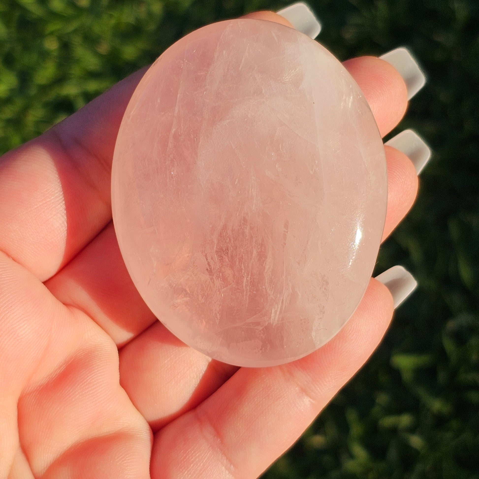 Rose Quartz Palm Stone (E)