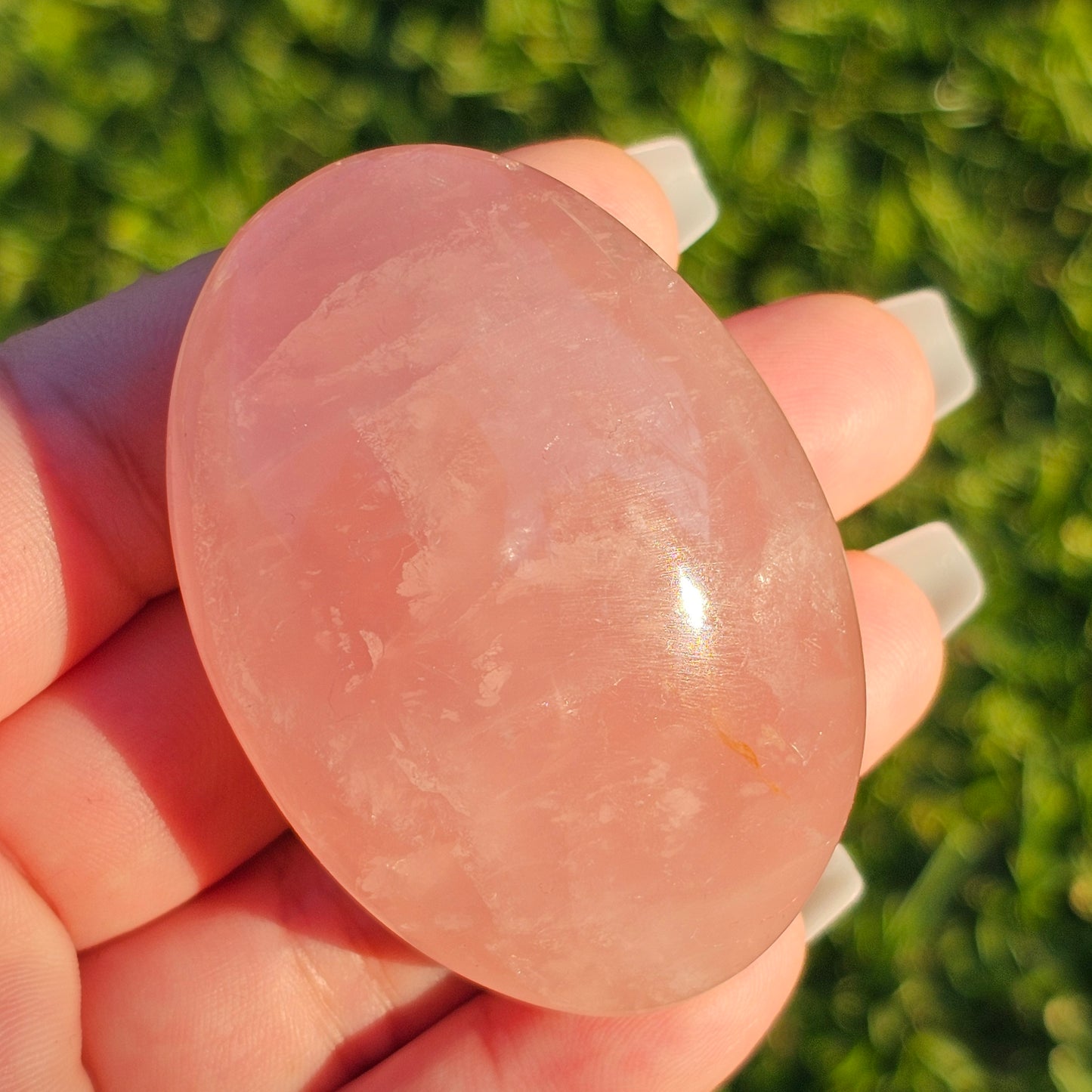 Rose Quartz Palm Stone (C)