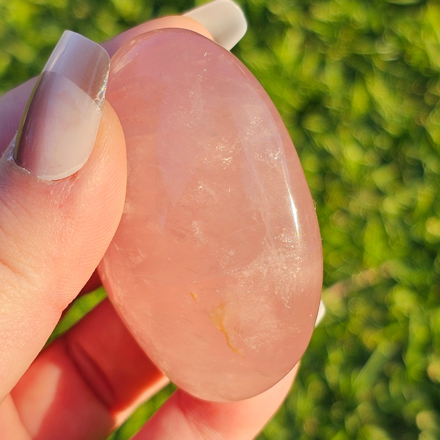 Rose Quartz Palm Stone (C)