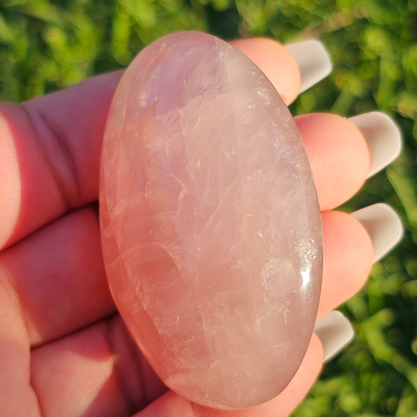 Rose Quartz Palm Stone (C)